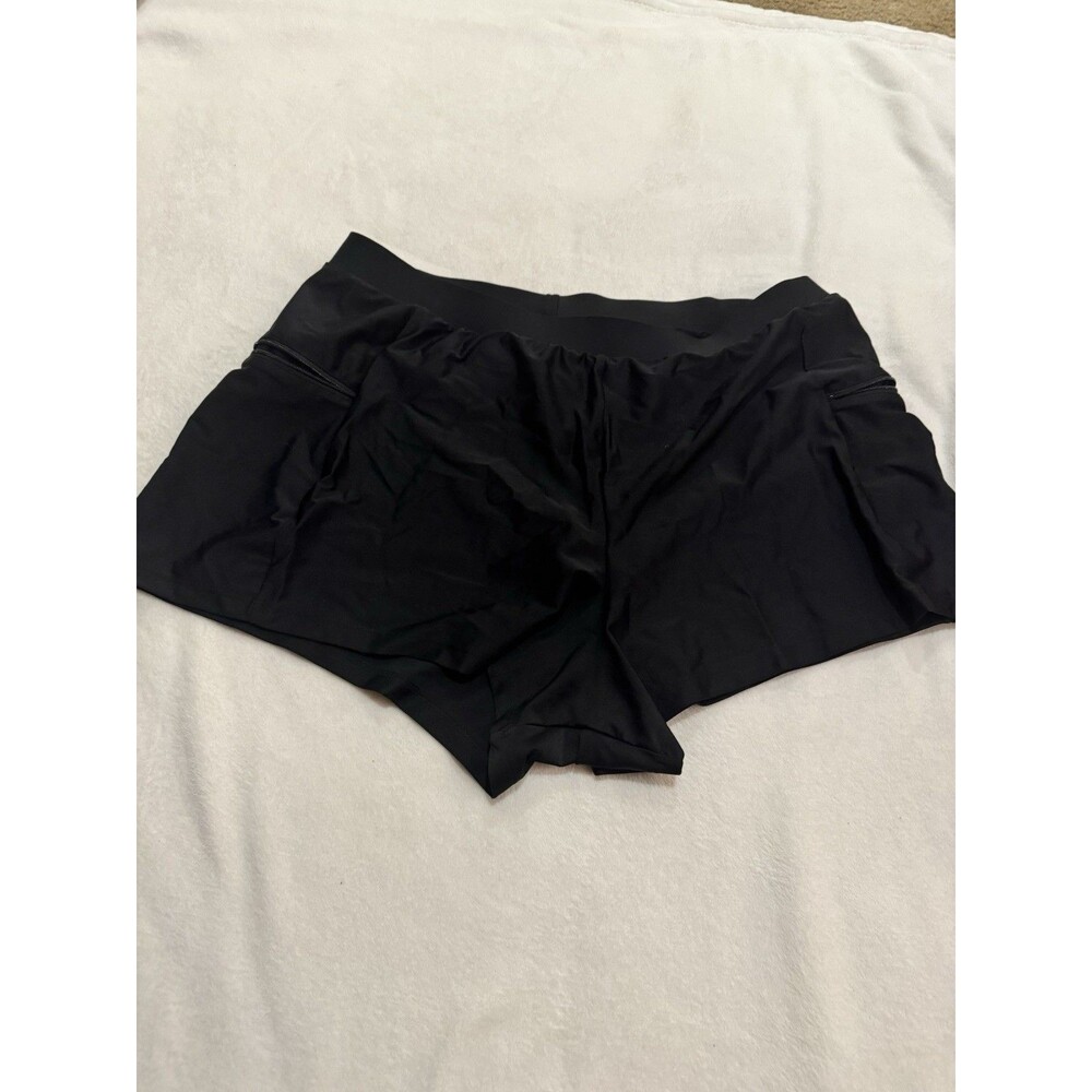 SWEET ESCAPE black swim  pocket sides solid swim shorts 16W